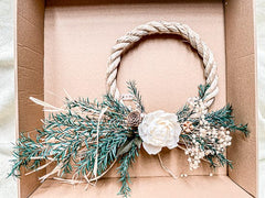 Straw rope wreath