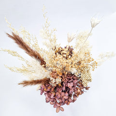 Autumnal Whisper - Delicate Pink and White Hydrangea and Baby's Breath Eternal Large Vase Arrangements