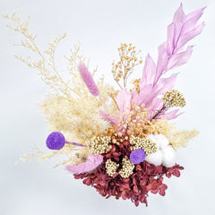 Whimsical Wonders - Hydrangea & Cotton Vase Arrangements