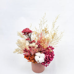 Gentle Breeze - Cotton & Hydrangea Vase Arrangements