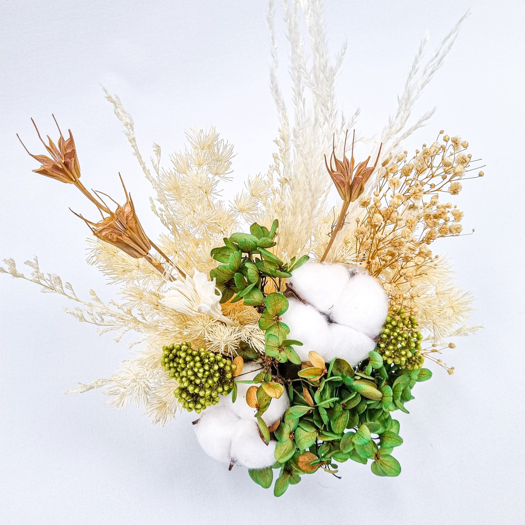Shelove Serene Meadow - Cotton & Hydrangea Preserved Arrangements